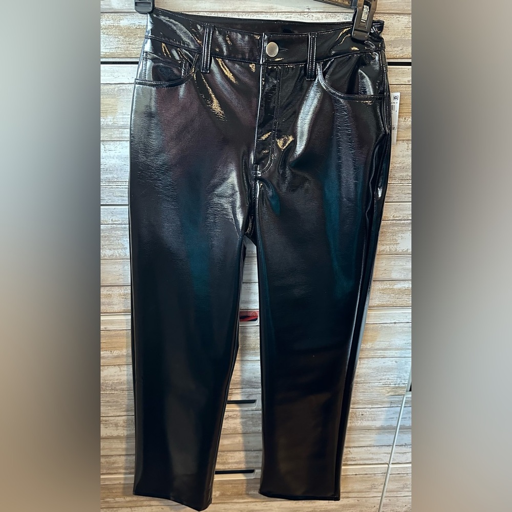 🖤 INC Faux Leather Pants Size 2 NWT High Rise Shiny Vegan
